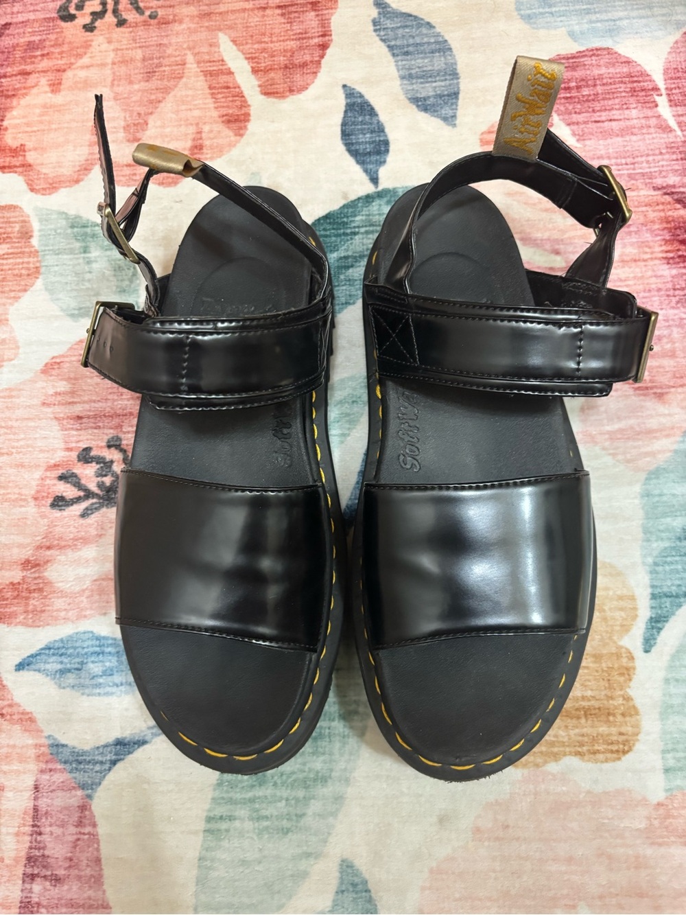 Dr. Martens Voss Vegan Platform Sandals | Black | Size 42 EU / Women’s US 10